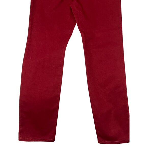 Vintage Jeanology Red Cotton Women's Pants Size 8 Straight Leg 5 Pocket - Picture 6 of 15